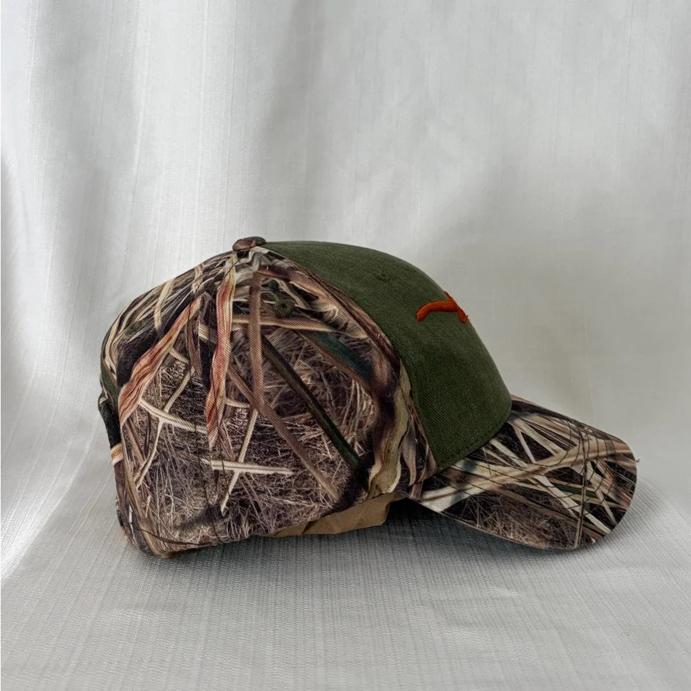 Texas Longhorns Hat Camo Olive Adjustable OSFA NCAA(B147)✨